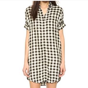Madewell courier buffalo check shirt dress